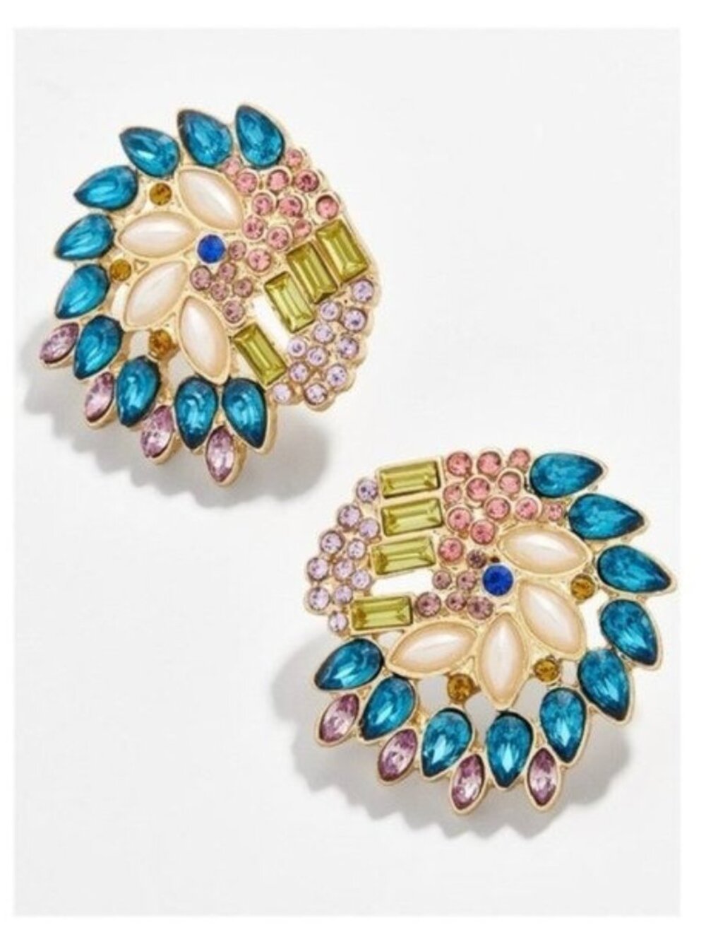 Parrot Rainbow Multi Color Crystal Stud Earrings